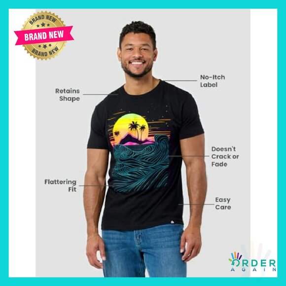 Men's Graphic Tee Premium Short Sleeve Unique Artwork Ultra-Soft Fit - Picture 4 of 8